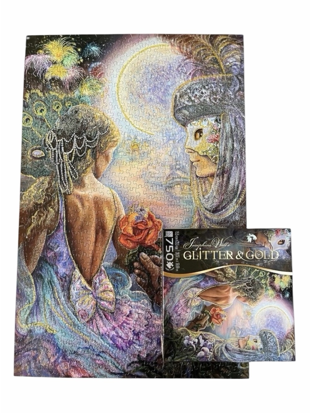 Josephine Watts Glitter & Gold Masque of Love 750 Piece Puzzle - Picture 2 of 13